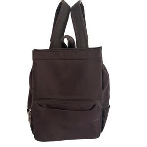 HOBO International Women's Nylon Backpack Brown Zipper & Magnetic Openings Nice!